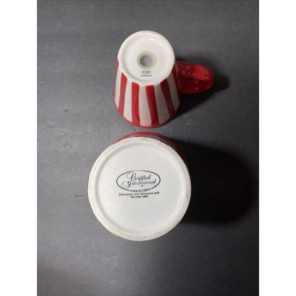 Movie Theater Style Popcorn Set- Salt Shaker & Bucket Bowl Red White Stripe - Picture 7 of 12